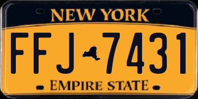 NY license plate FFJ7431