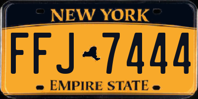 NY license plate FFJ7444