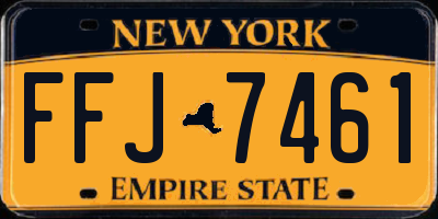 NY license plate FFJ7461