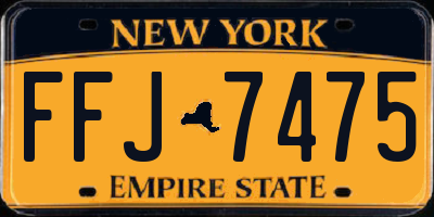 NY license plate FFJ7475