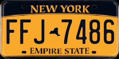 NY license plate FFJ7486