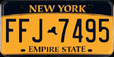 NY license plate FFJ7495