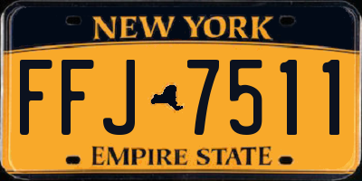 NY license plate FFJ7511