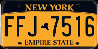 NY license plate FFJ7516