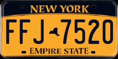 NY license plate FFJ7520