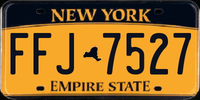 NY license plate FFJ7527