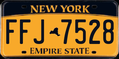 NY license plate FFJ7528