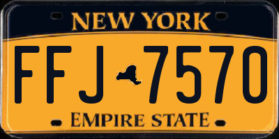 NY license plate FFJ7570