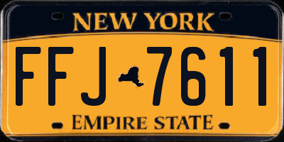 NY license plate FFJ7611