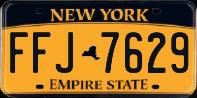 NY license plate FFJ7629