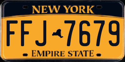 NY license plate FFJ7679