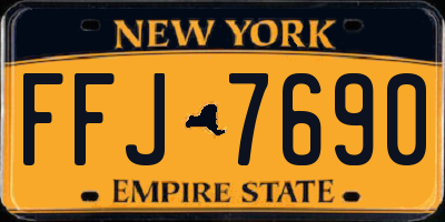 NY license plate FFJ7690