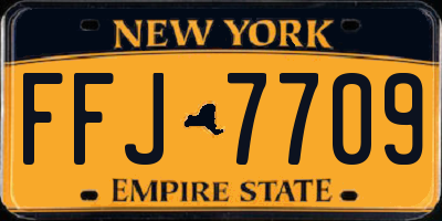 NY license plate FFJ7709
