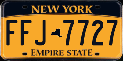 NY license plate FFJ7727