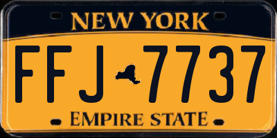 NY license plate FFJ7737