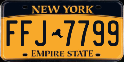 NY license plate FFJ7799