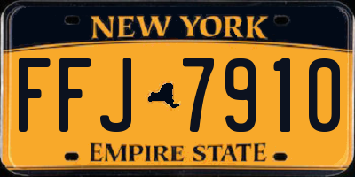 NY license plate FFJ7910