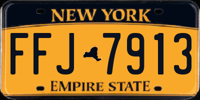 NY license plate FFJ7913