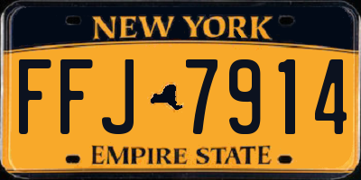 NY license plate FFJ7914