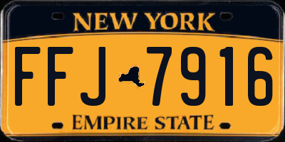 NY license plate FFJ7916