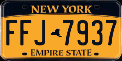 NY license plate FFJ7937