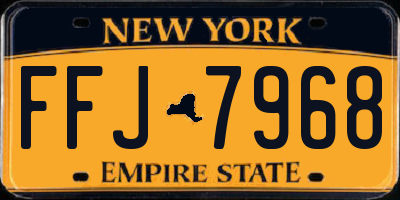 NY license plate FFJ7968