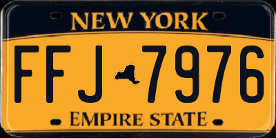 NY license plate FFJ7976