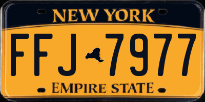 NY license plate FFJ7977