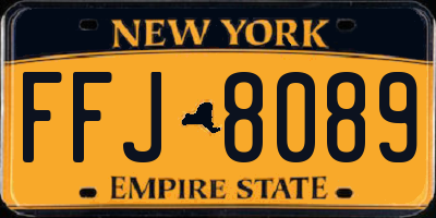 NY license plate FFJ8089