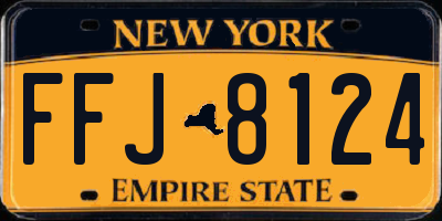 NY license plate FFJ8124