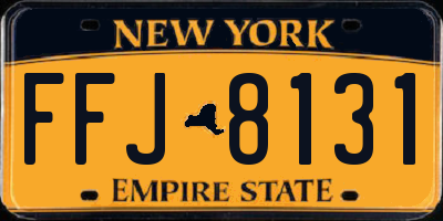 NY license plate FFJ8131