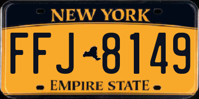 NY license plate FFJ8149