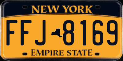 NY license plate FFJ8169