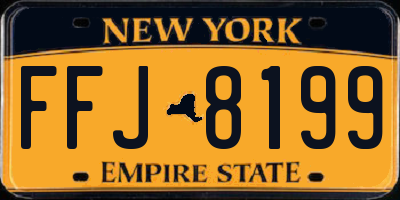 NY license plate FFJ8199