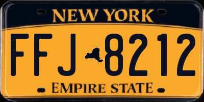 NY license plate FFJ8212