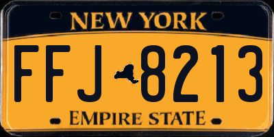 NY license plate FFJ8213