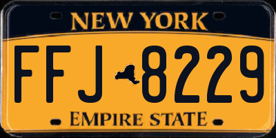 NY license plate FFJ8229