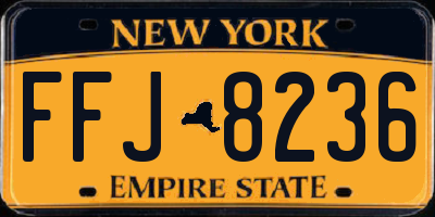 NY license plate FFJ8236