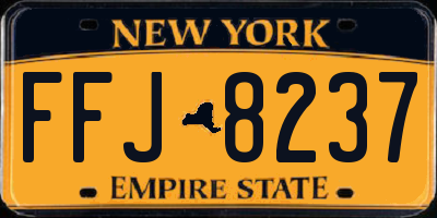 NY license plate FFJ8237