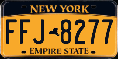NY license plate FFJ8277