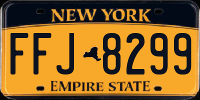 NY license plate FFJ8299