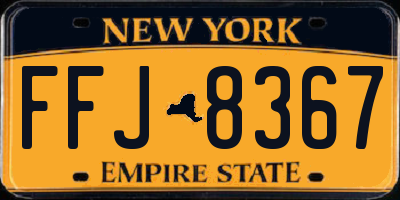 NY license plate FFJ8367