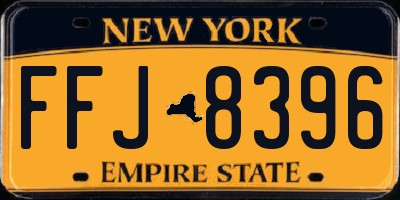NY license plate FFJ8396