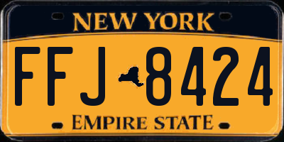 NY license plate FFJ8424