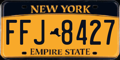NY license plate FFJ8427