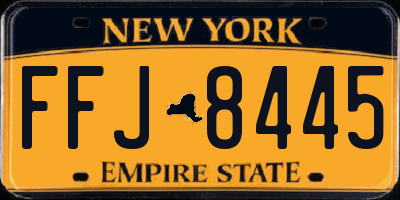 NY license plate FFJ8445
