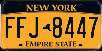 NY license plate FFJ8447