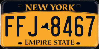 NY license plate FFJ8467