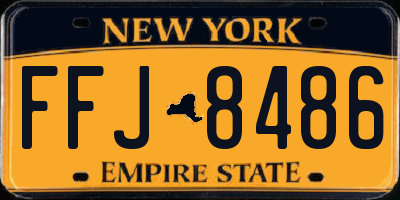 NY license plate FFJ8486