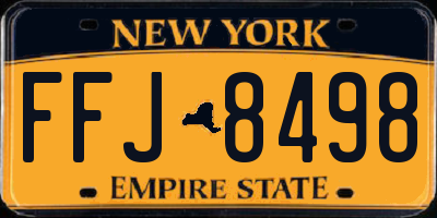 NY license plate FFJ8498